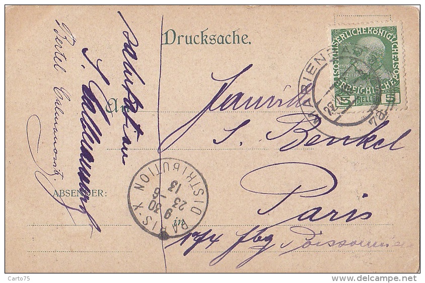 République Tchèque - Gruss Aus Marienbad - Ambrosiusbrunnen -  Postmarked 1913 - Tchéquie