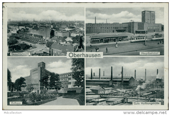 DE OBERHAUSEN / Gesamtansicht, Hauptbahnhof, Rathaus / - Oberhausen