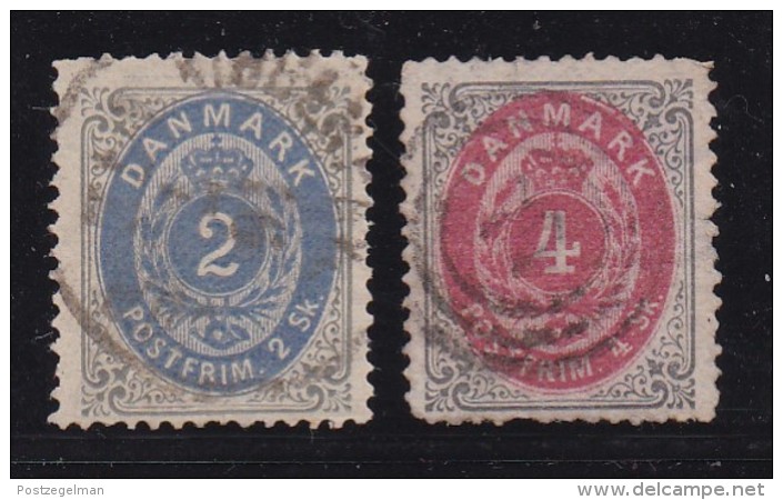DENMARK, 1870, Used Stamp(s), Definitives,  Mi 16=20, #10004, - Used Stamps
