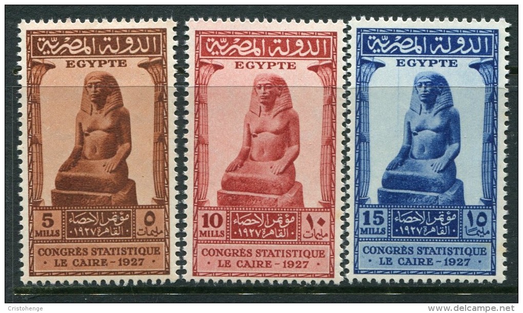 Egypt 1927 Statistical Congress, Cairo Set MNH (SG 173-175) - Neufs