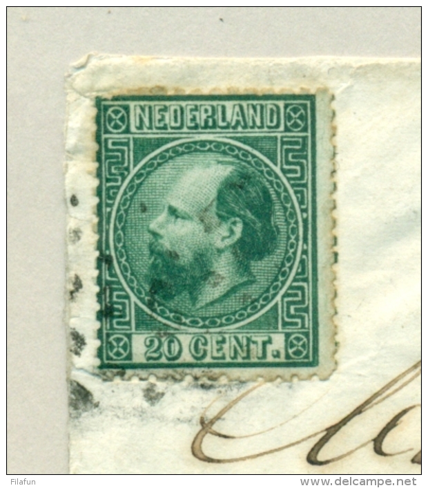 Nederland - 1871 - 20c Willem III 3e Emissie Op Vouwbrief PD Van Rotterdam Naar Le Havre / Frankrijk - Briefe U. Dokumente