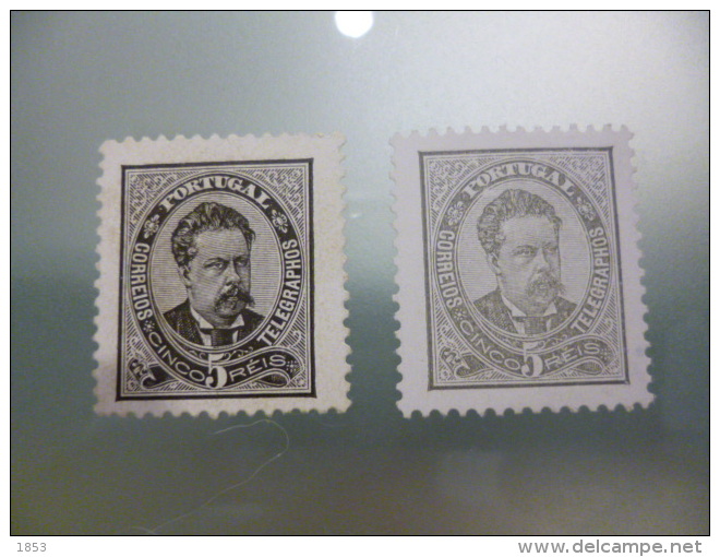 D.LUIS I ( DE FRENTE)  PRETO,PRETO CINZENTO - Unused Stamps