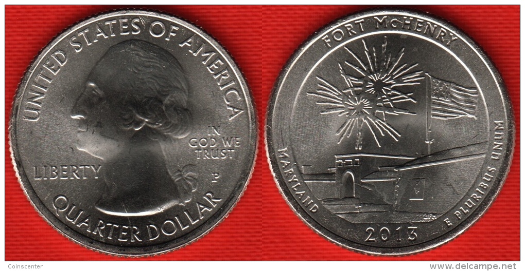 USA Quarter (1/4 Dollar) 2013 P Mint "Fort McHenry" UNC - 2010-...: National Parks