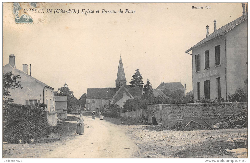 21-COUBERON- EGLISE ET BUREAU DE POSTE - Autres & Non Classés