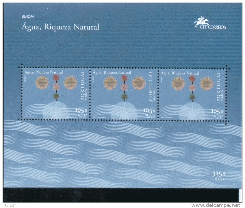 Madeira Block 23 CEPT Lebensspender Wasser Postfrisch MNH ** - Madeira