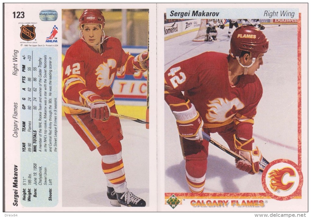 // Frais De Port Offert \\ Carte Hockey Trading Card Sergei Makarov CANADA 90 91 Calagary Flames - 1990-1999