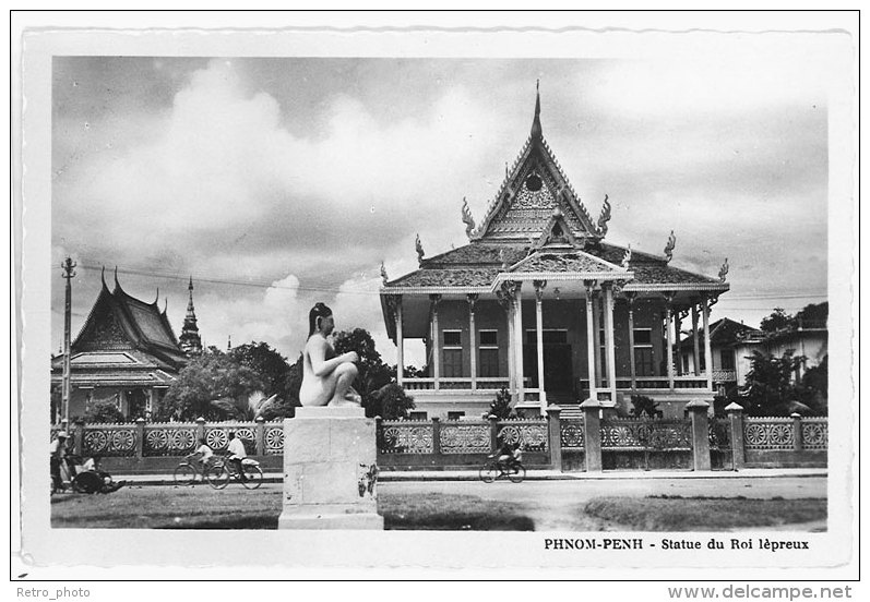 Cpsm Cambodge - Phnom-Penh - Statue Du Roi Lépreux - Cambodge