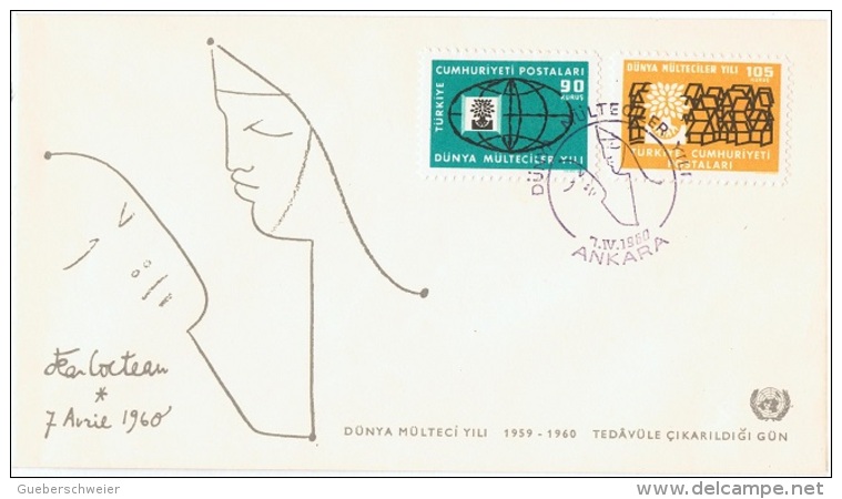 LITT-L26 - TURQUIE FDC Année Mondiale Du Réfugié Obl. Jean Cocteau - Other & Unclassified