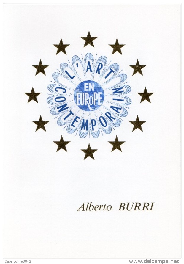 1992 - Encart"L'ART CONTEMPORAIN"-Alberto BURRI- Tp 2780- Images Imp Sur Soie - Doc Musée National Art Moderne - 1990-1999