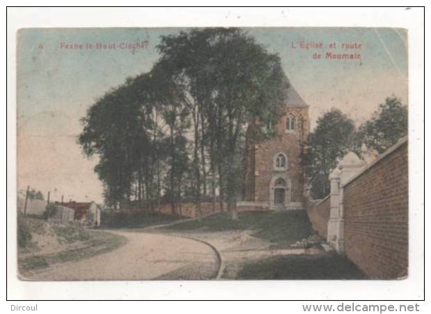 33858  -  Fexhe  Le Haut Clocher  L'église Et Route De  Moumaie - Fexhe-le-Haut-Clocher