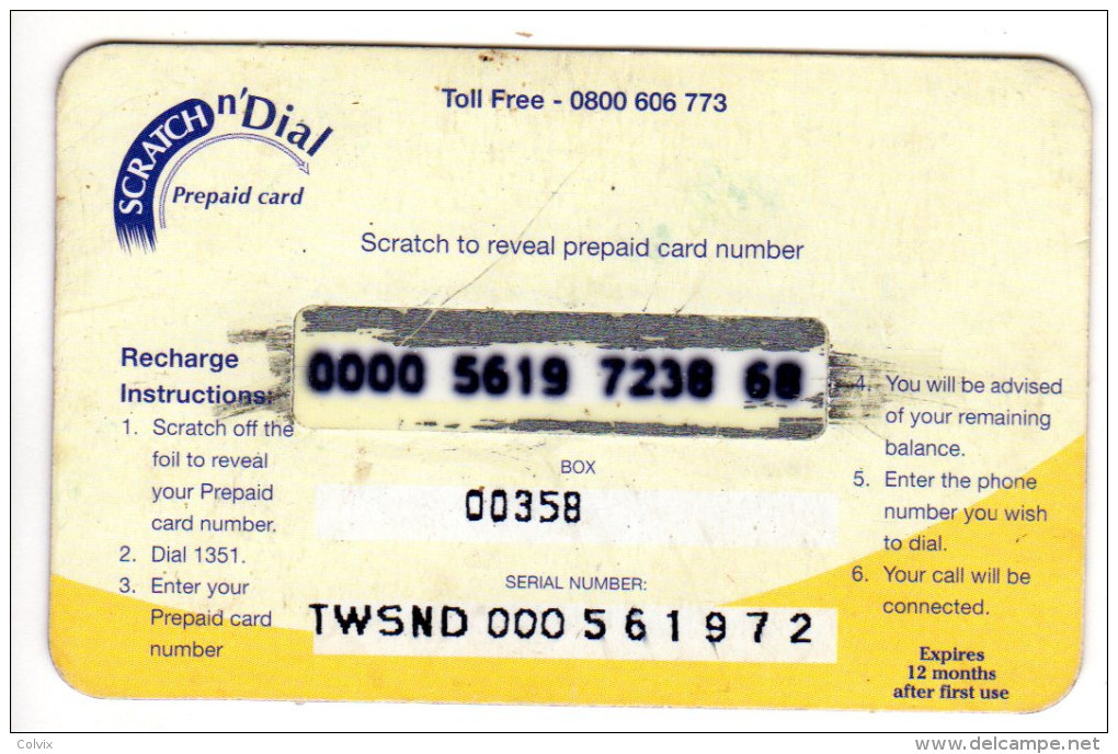 BOTSWANA RECHARGE SCRATCH N´Dial P20 - Botswana