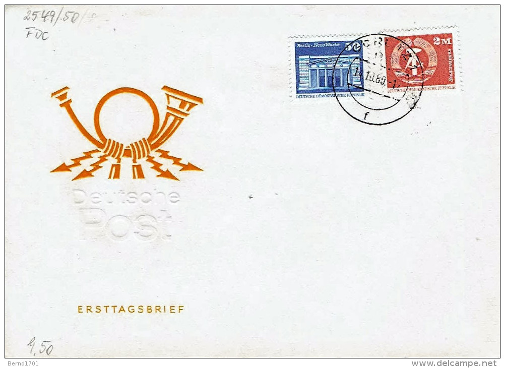 DDR / GDR -  Mi-Nr 2549/2550 FDC (N469)- - 1971-1980