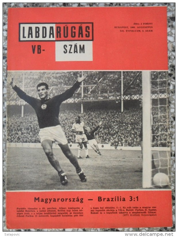 LABDARÚGÁS VB SZÁM MAGYARORSZÁG-BRAZÍLIA 3:1, 1966 - Livres