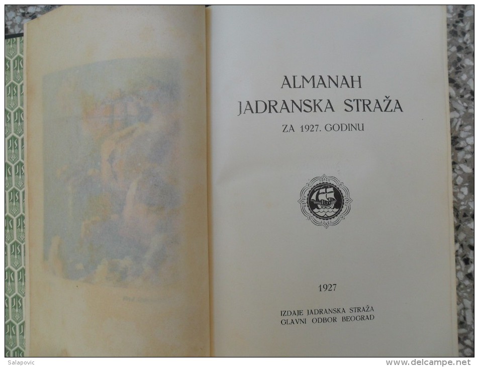 ALMANAH JADRANSKA STRAZA 1927 - Other & Unclassified