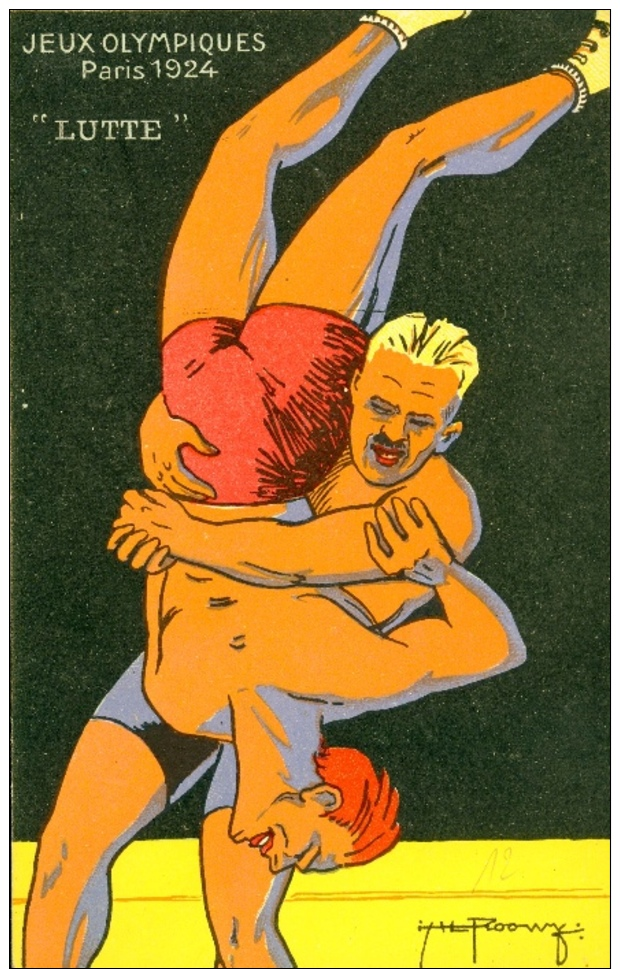 CPA-Jeux Olympiques-Paris 1924-"Lutte" - Olympische Spiele