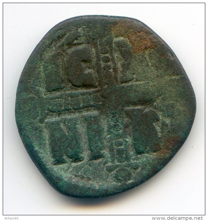 Follis Anonyme De Romain IV Avec Contremarque Islamique - Islamische Münzen