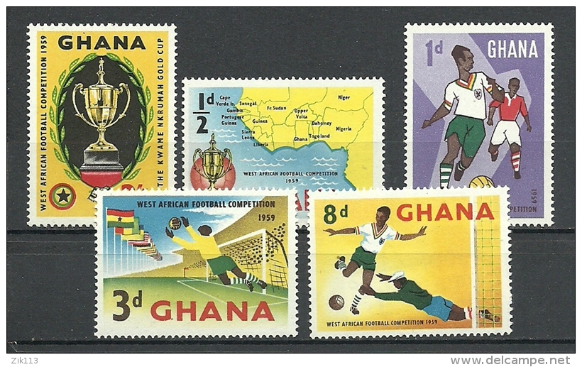 Ghana 1959 - Soccer, MNH - Unused Stamps