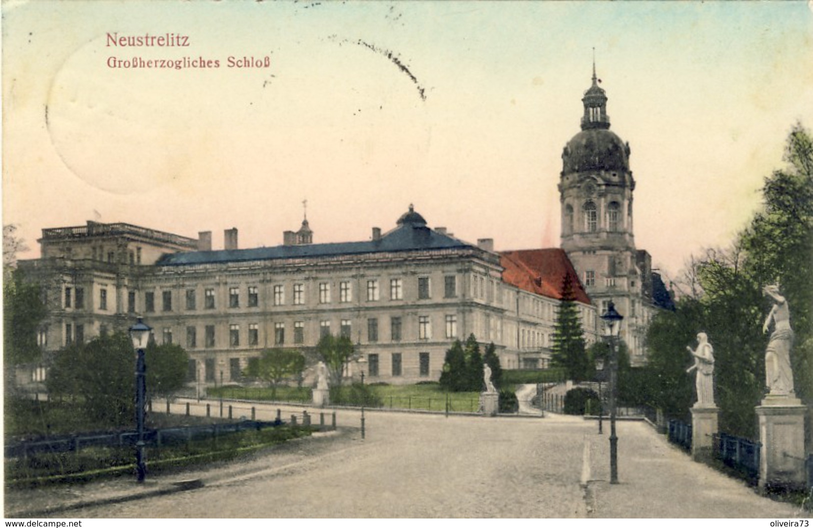 NEUSTRELITZ, GroBherzogliches SchloB (1908), 2 Scans - Neustrelitz