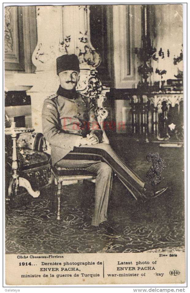 TURKEY 1910s TURKISH WAR MINISTER ENVER PACHA Ab348 - Turquie