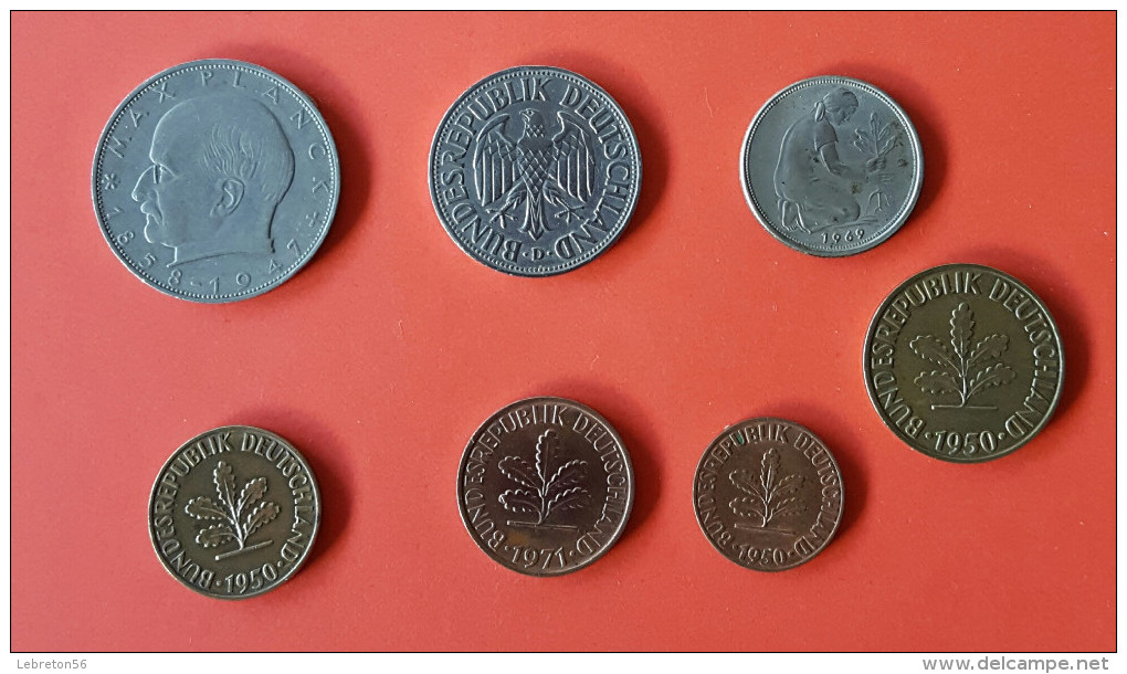 Série ALLEMAGNE  Années Mélangées De La 2 Mark Au 1 Pfennig  Voir Photo - Kiloware - Münzen