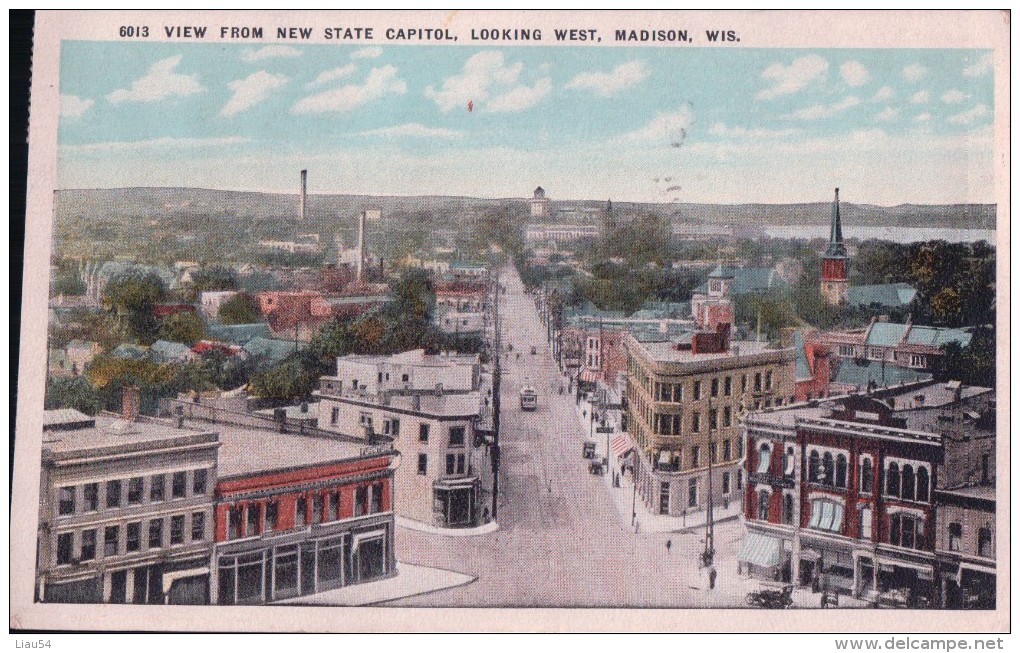 VIEW FROM NEW STATE CAPITOL, LOOKING WEST, MADISON - Madison