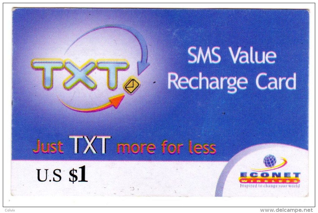 ZIMBABWE RECHARGE 1$ ECONET Année 2010 - Zimbabwe