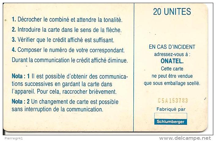 CARTE -PUCE-SC7-ONATEL-20U-BURKINA FASO-NANAN-ONETEL-TBE- - Burkina Faso