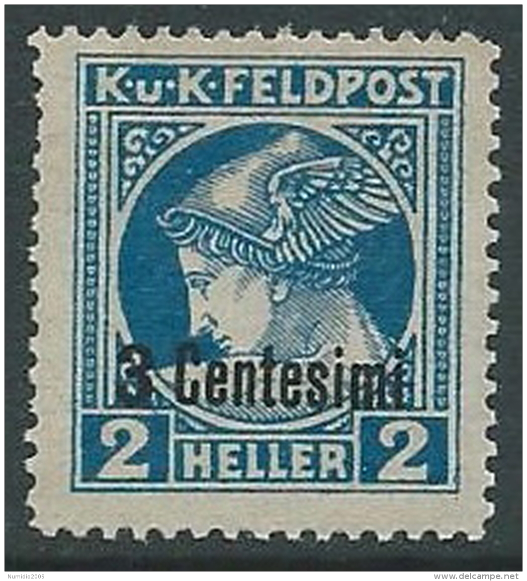 1918 OCCUPAZIONE AUSTRIACA GIORNALI 3 CENT SU 2 H MNH ** - P1-3 - Austrian Occupation