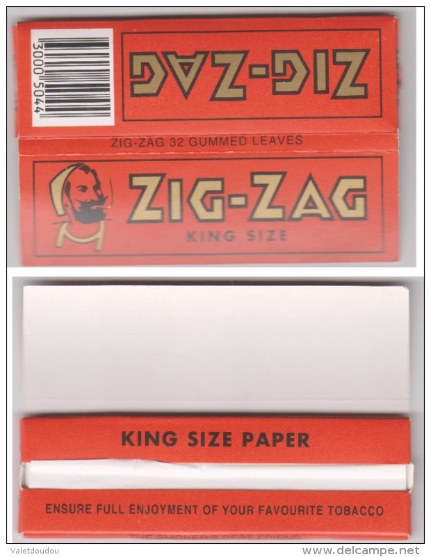 Carnet De Feuilles A Rouler Les Cigarettes ZIG-ZAG King Size . Neuf. - Other & Unclassified