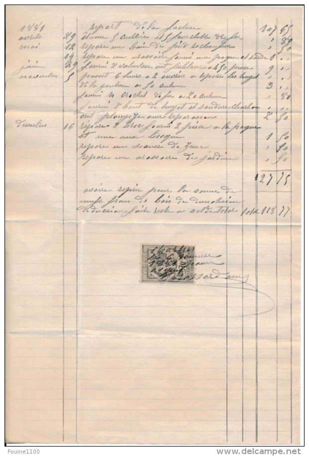 Facture Illustrée Coq  De CHARTRES Au Réveil Matin Rue Du Grand Cerf BROSSARD BERNIER Chaudronnier Ferblantier En 1881 - 1800 – 1899