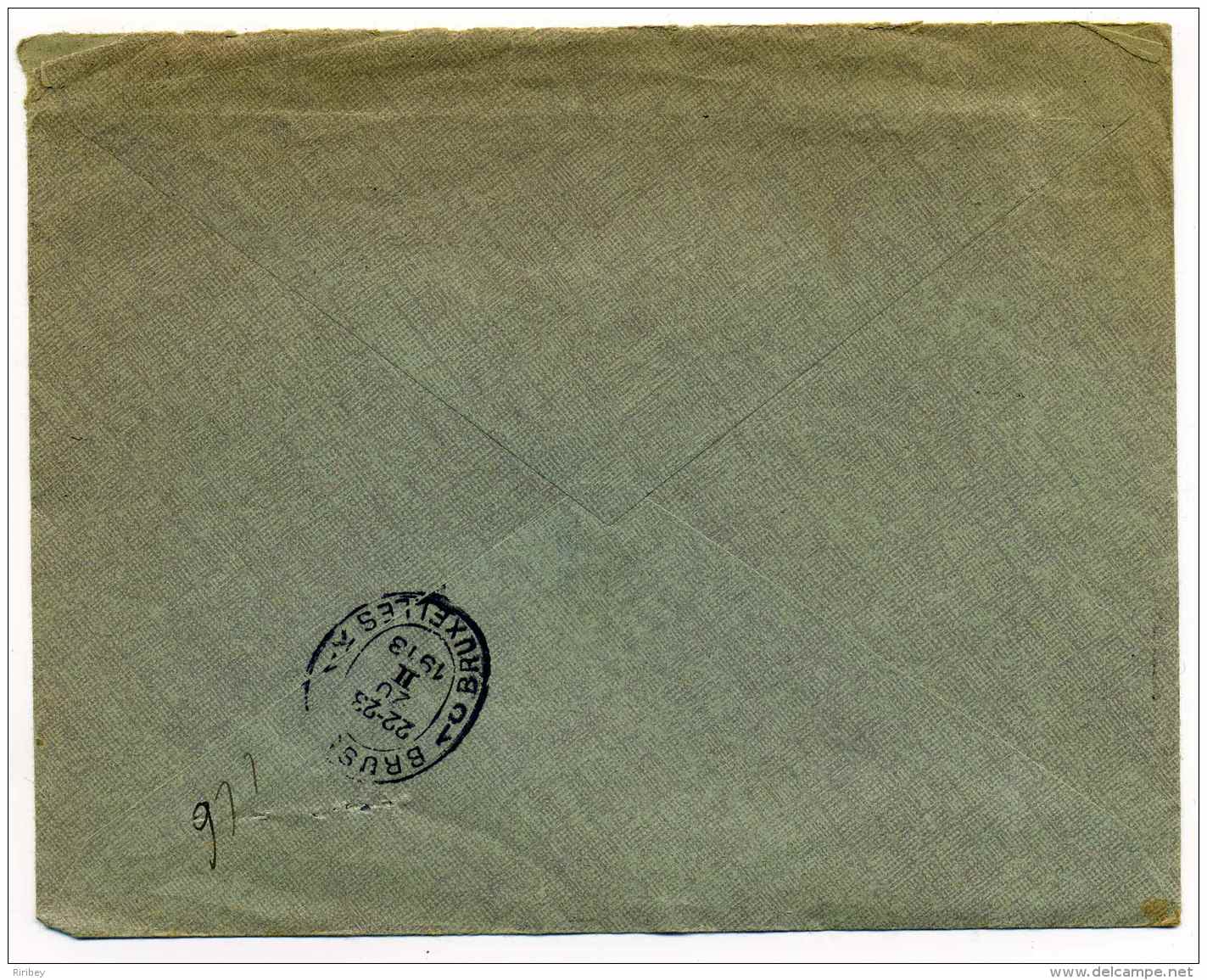 Lettre Recommandé De MONS BERGEN / 20 Février 1913 / Pour Bruxelles - Sonstige & Ohne Zuordnung