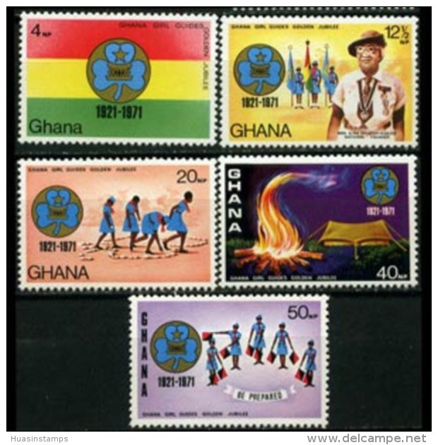 GHANA 1971 - Scott# 421-5 Girl Guides Set Of 5 MNH - Ghana (1957-...)