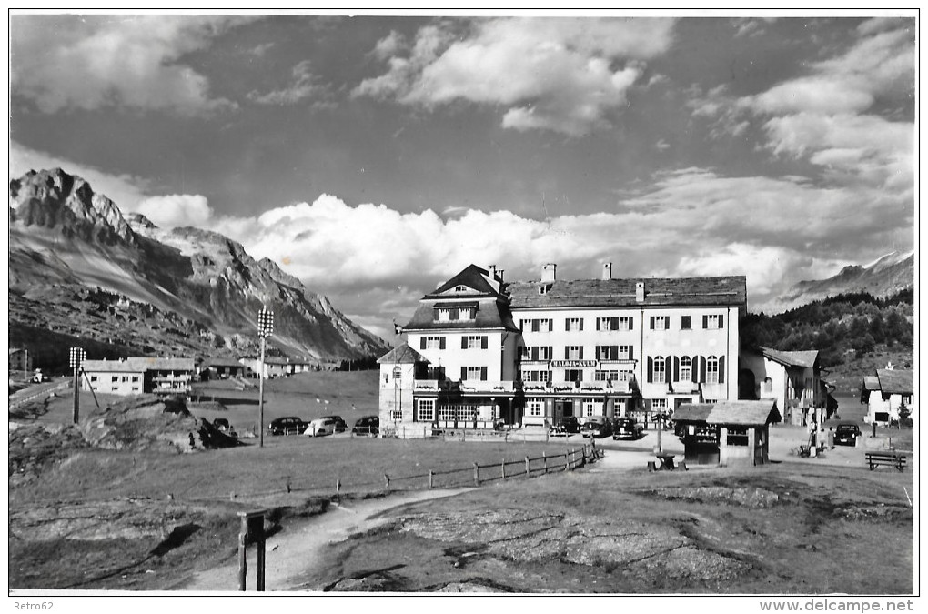 Maloja Kulm&#8594; Hotel Mit Oldtimer Davor, Ca.1950 - Sonstige & Ohne Zuordnung