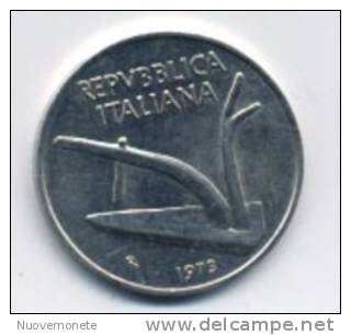 ITALIA MONETE DA 10 LIRE SPIGHE 1973  FDC - 10 Lire