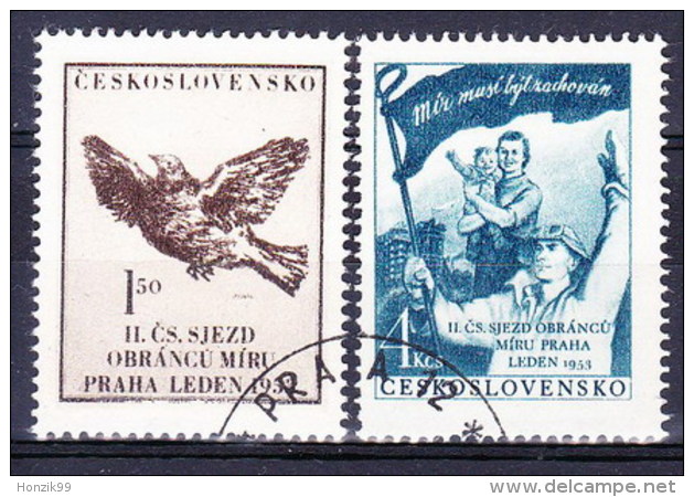 Tchécoslovaquie 1953 Mi 776-7 (Yv 682-3), Obliteré - Used Stamps