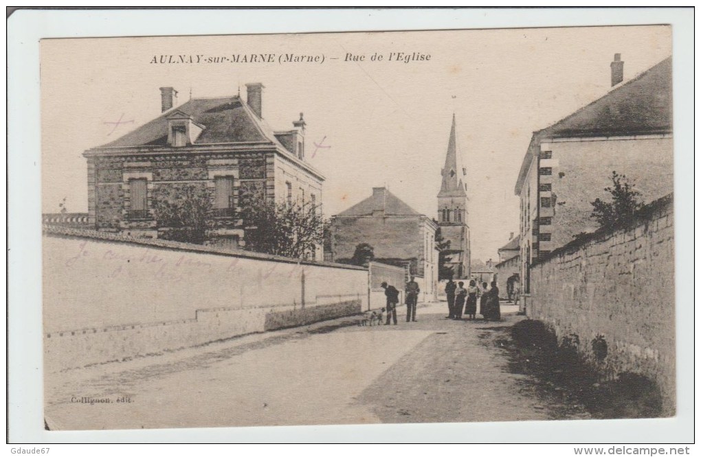 AULNAY SUR MARNE (51) - RUE DE L'EGLISE - Autres & Non Classés