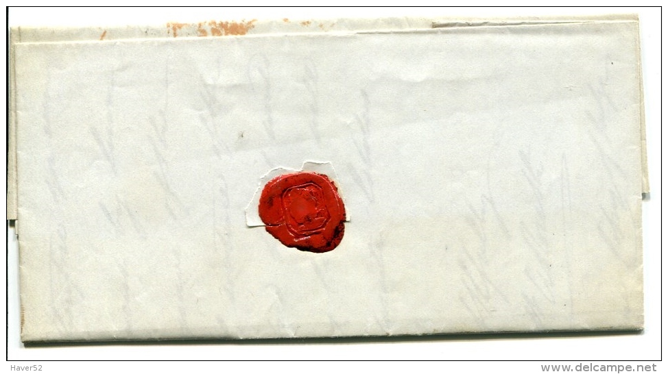 Letter With Content To Basingstoke ( Hantshire ) 5 March 1845 With Intact Waxseal ! - ...-1840 Voorlopers