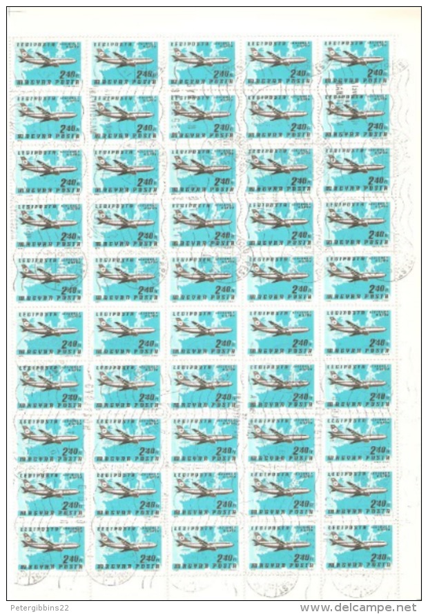 Hungary 1977 3137 Air (100) - Feuilles Complètes Et Multiples