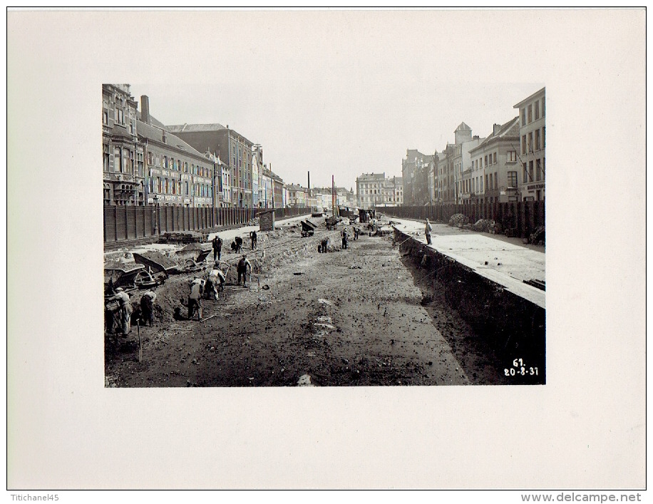 ANTWERPEN - Fotokaart 20/08/1931 - Oudeleeuwenrui - Eerste Opgraving Van De Tunnel Voor Auto's - Antwerpen