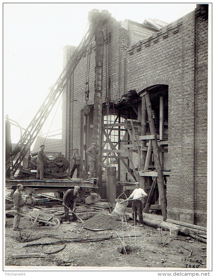 MERKSEM - FOTOKAART 17/06/1929 - BELGISCHE BORENBOND : Bouw Van Een Nieuwe Oliemolen - Andere & Zonder Classificatie