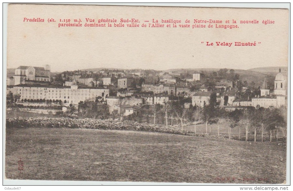 PRADELLES (43) - VUE GENERALE SUD EST - Autres & Non Classés