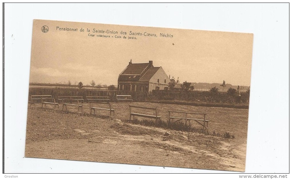 NECHIN PENSIONNAT DE LA SAINTE UNION DES SACRES COEURS COUR EXTERIEURE COIN DE JARDIN - Estaimpuis