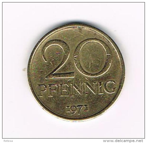 °°° D.D.R. 20 PFENNIG  1971 - 20 Pfennig