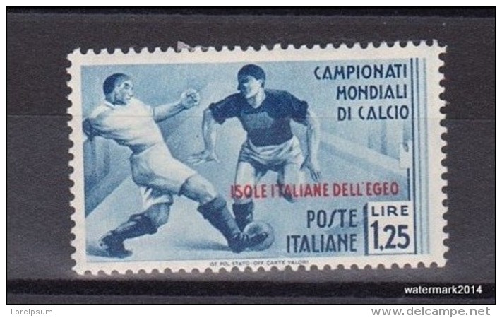 1934 Italie Egeo Mondiali Calcio Ss 78 MLH / * - Ägäis