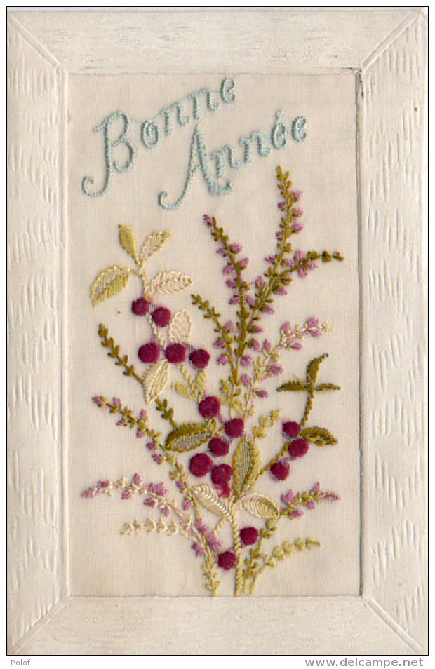 CPA Brodée - Bonne Année     (88859) - Embroidered