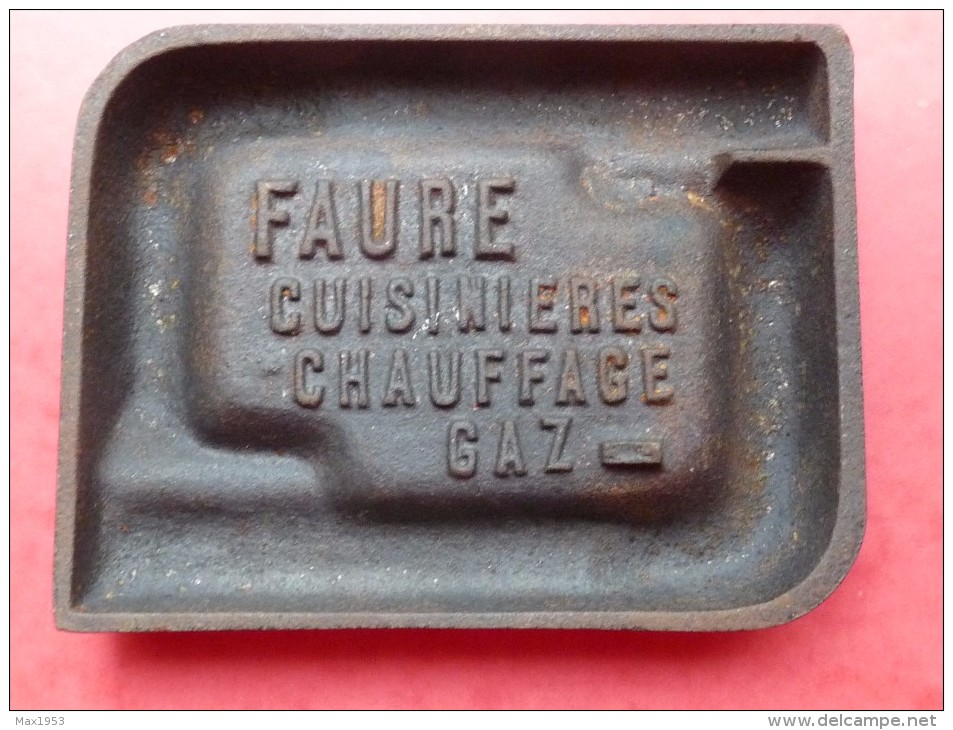 Cendrier Publicitaire - FAURE REVIN -- FAURE Cuisinières Chauffage Gaz - Fonte - - Other & Unclassified