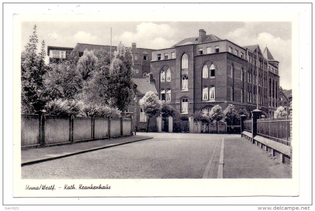 4750 UNNA, Katholisches Krankenhaus, 1955, Belgische Militärpost - Unna