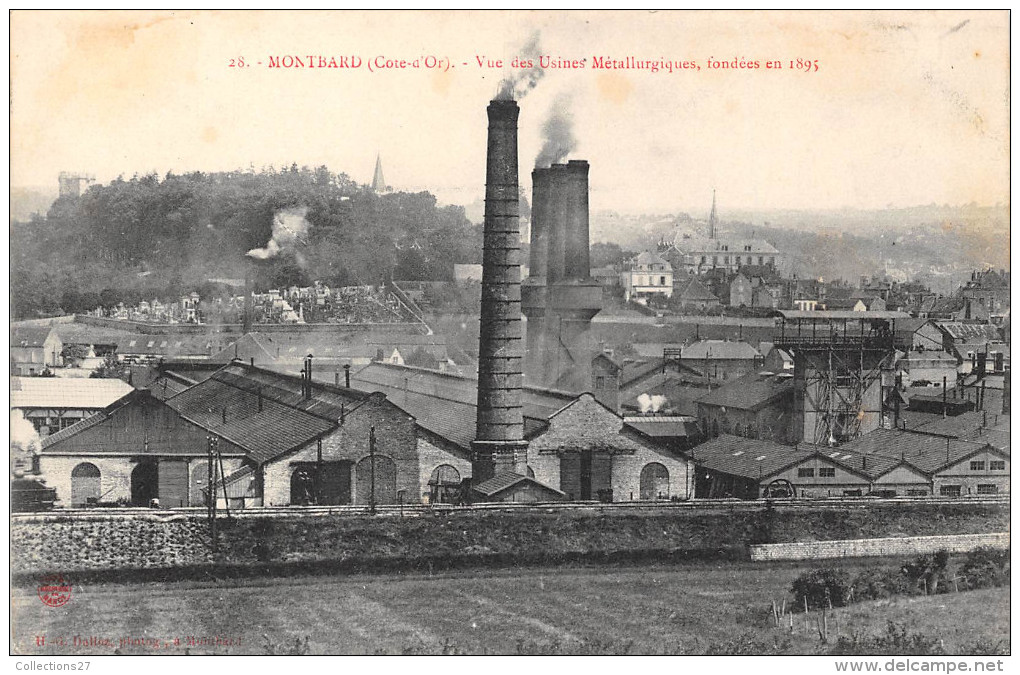 21-MONTBARD- VUE DES USINES METALLURGIQUES FONDEE EN 1895 - Montbard