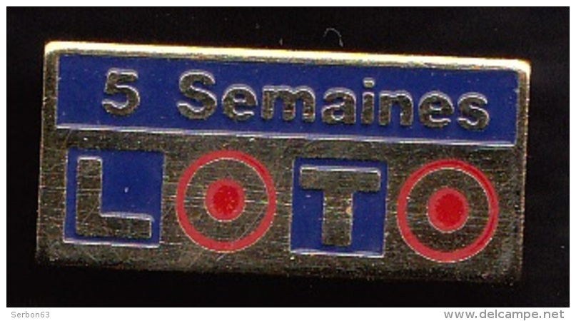 1 PIN'S NEUFS N° 4 FDJ - F.D.J. - LOTO 5 SEMAINES DANS SA POCHETTE D'ORIGINE - FRANÇAISE DES JEUX - LOTERIE... - Lots