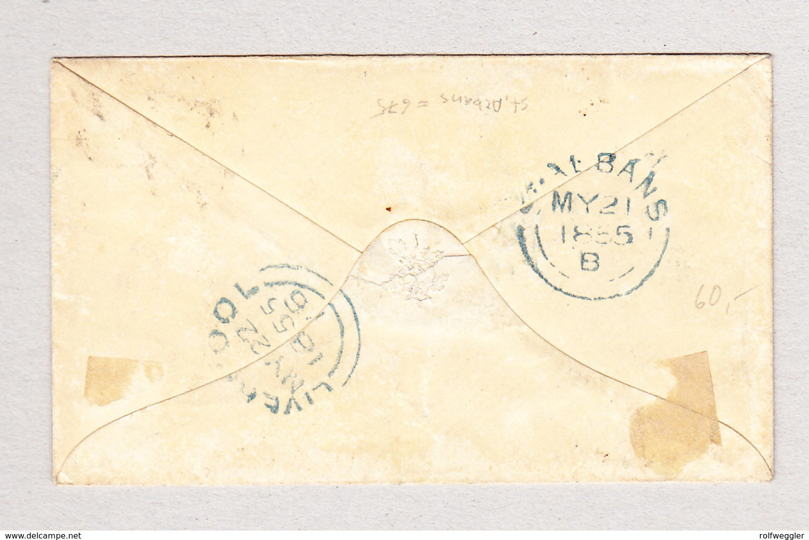 GB  St Alban 21.5.1825 Mit 1Penny Rot Gez. Brief Via Liverpool Nach Isle Of Man - Covers & Documents